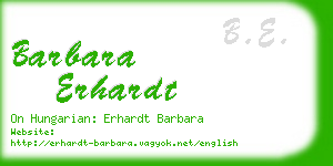 barbara erhardt business card